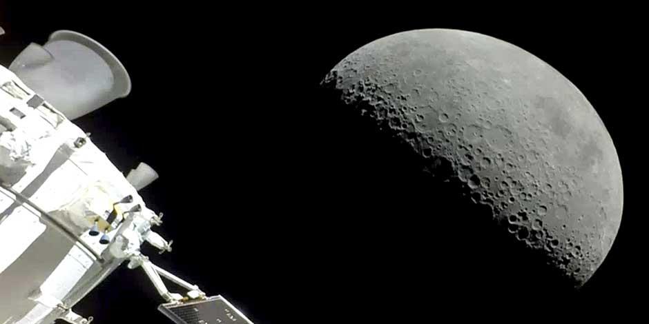 Cápsula Orión de la NASA sobrevuela sitios donde alunizó Apolo