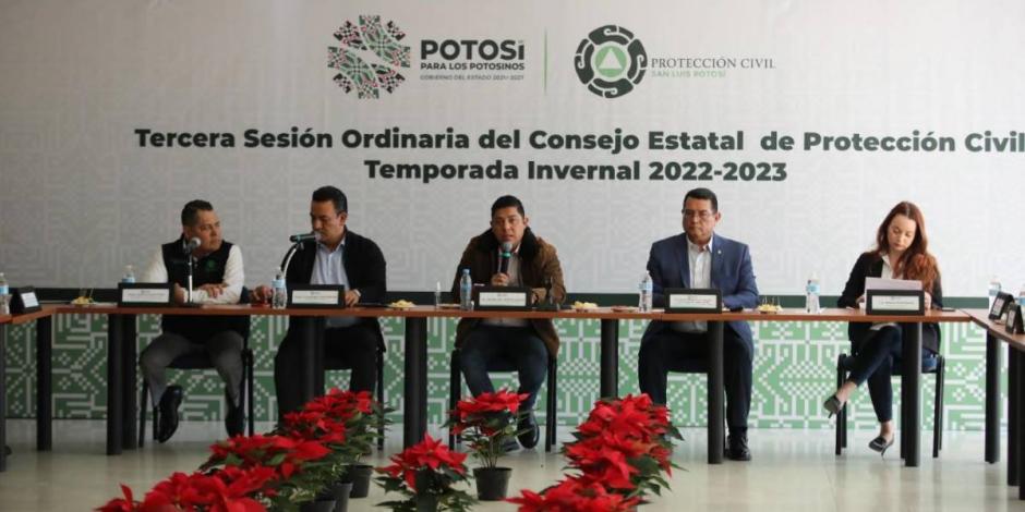 San Luis Potosí presenta plan de prevención ante temporada invernal 2022 -2023.