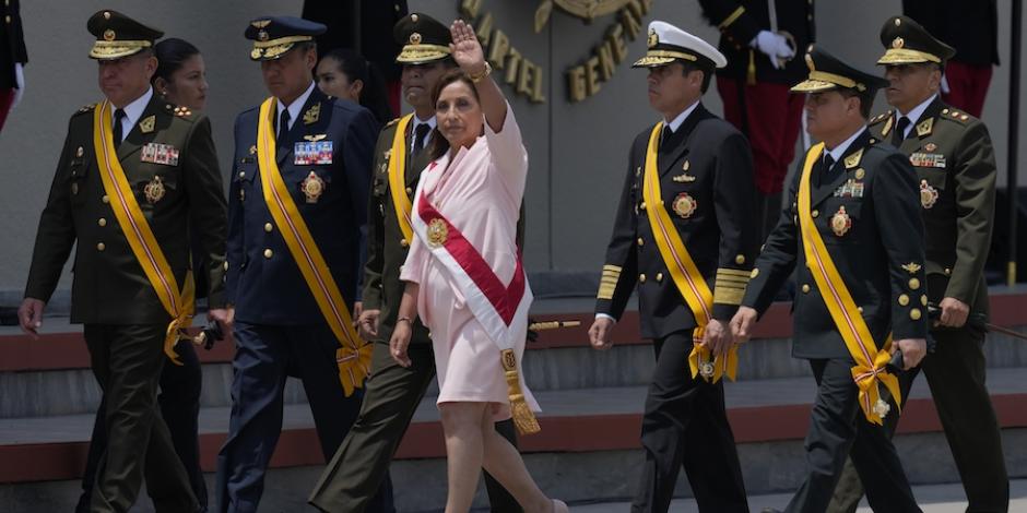 La presidenta encabezó ayer una ceremonia militar.