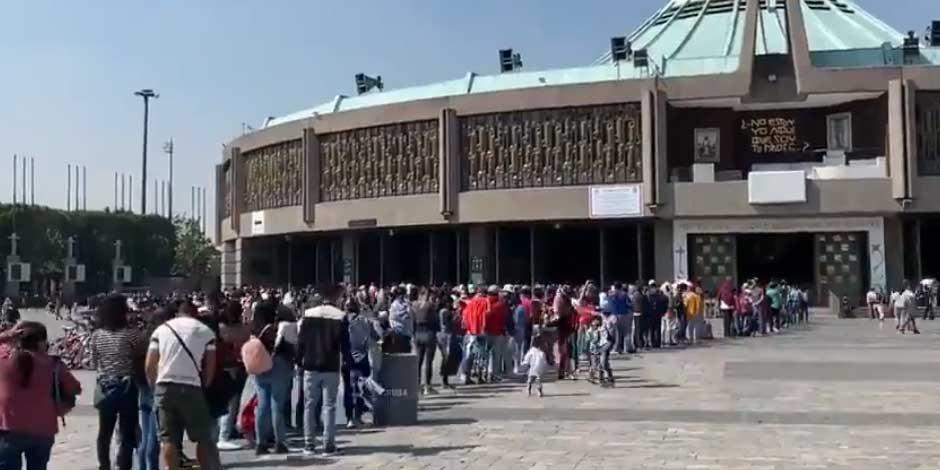 El operativo para resguardar a los peregrinos que visitan la Basílica de Guadalupe incluye policías, vehículos oficiales y asistencia médica