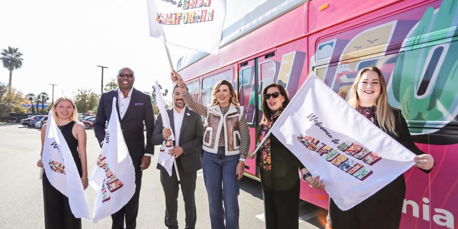 Marina del Pilar Avila Olmeda dijo que autobuses del sistema de transporte de Los Angeles mostrarán la imagen de la campaña de promoción turística bajacaliforniana
