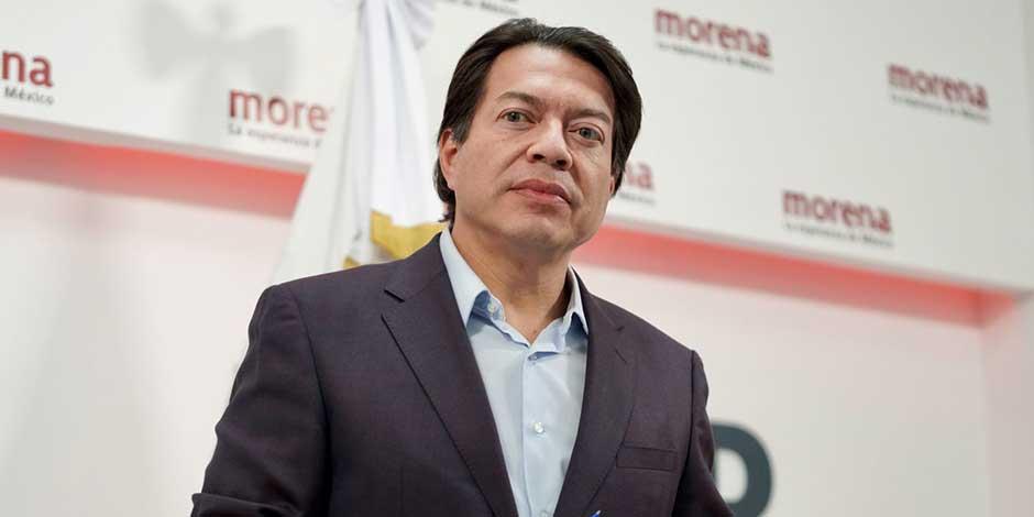 El dirigente nacional de Morena, Mario Delgado, acusa una "campaña sucia" por parte del gobierno del Estado de México en contra de Delfina Gómez 