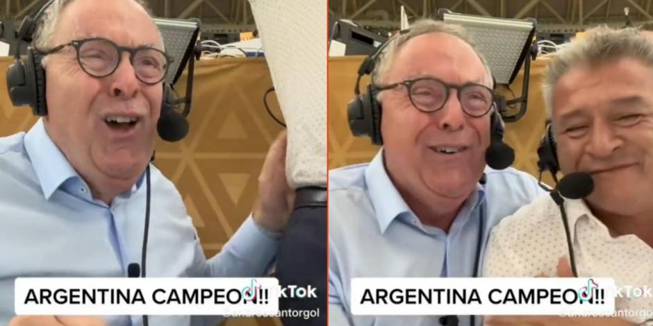 Locutor se vuelve viral por su reacción al triunfo de Argentina en el Mundial de Qatar 2022.