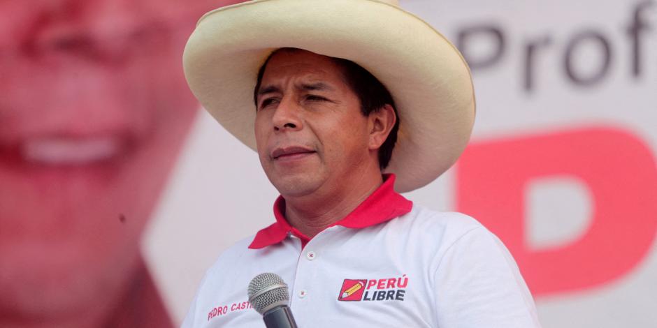 Pedro Castillo en la imagen, presidente depuesto de Perú, durante un mitin en Lima, el 26 de mayo de 2021