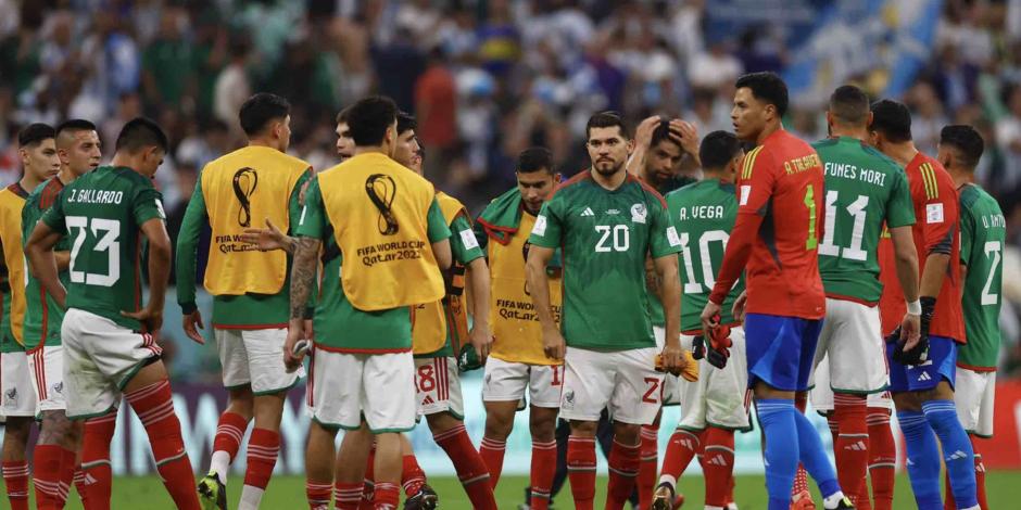 Jugadores del Tricolor, tras su eliminación en Qatar.