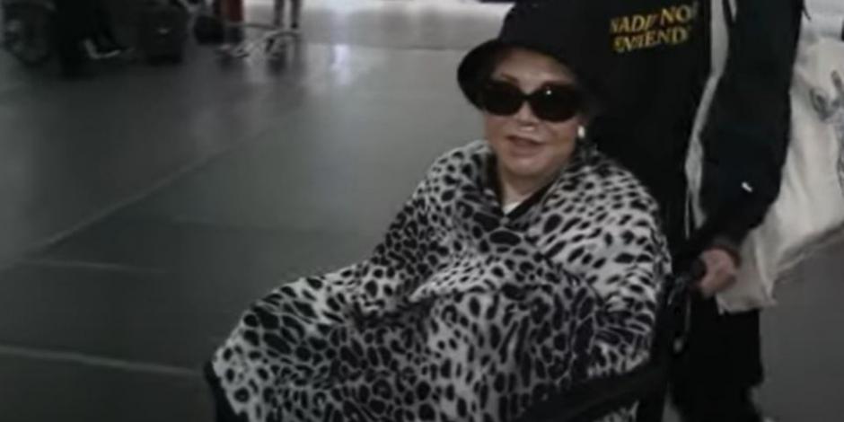 Lolita Ayala preocupa al reaparecer con oxígeno y en silla de ruedas: "me rompí toda" (VIDEO)