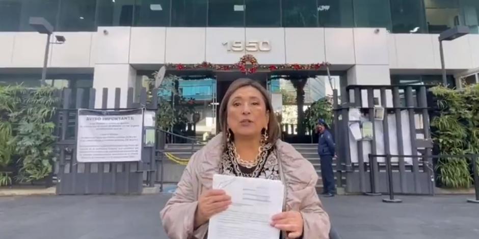 La senadora Xóchitl Gálvez presenta demanda de Amparo para solicitar derecho de replica en la conferencia de prensa del Presidente Andrés Manuel López Obrador