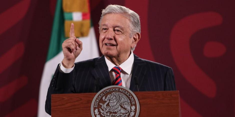 El jefe del Ejecutivo federal, Andrés Manuel López Obrador, ayer en conferencia.