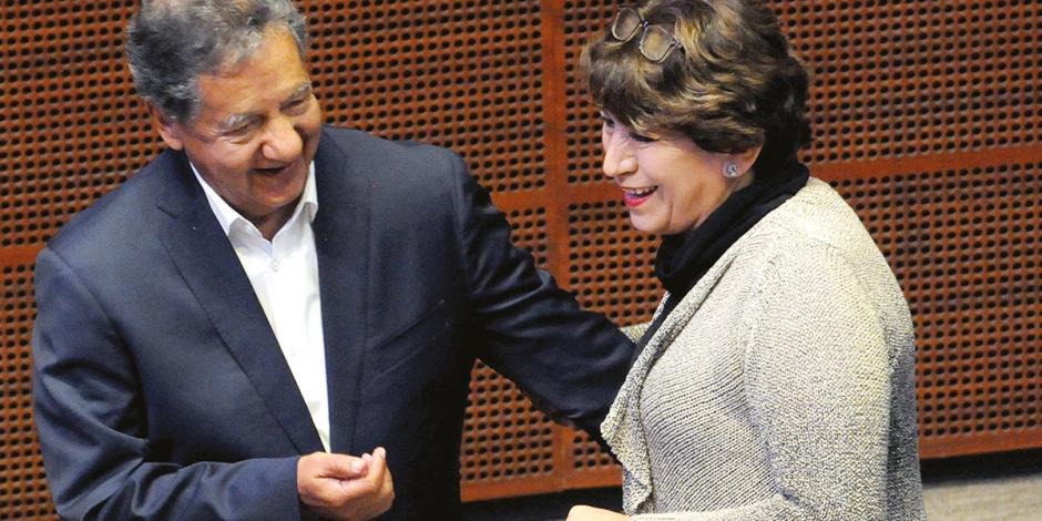 Higinio Martínez y Delfina Gómez, senadores de Morena, en imagen de archivo.
