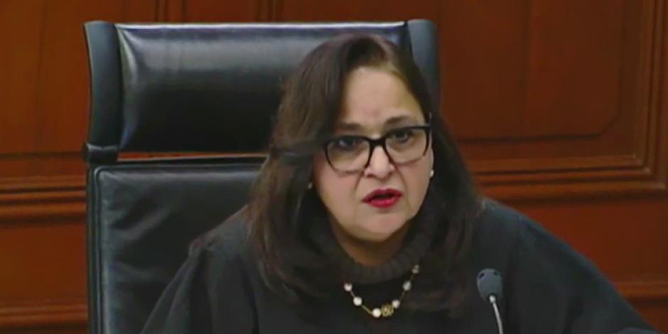 La ministra presidenta de la Suprema Corte de Justicia de la Nación (SCJN), Norma Lucía Piña