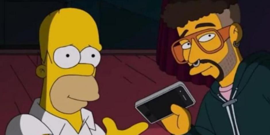 Los Simpson predijeron a Bad Bunny quitándole celulares a sus fans (VIDEO)