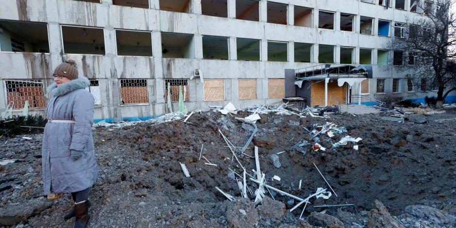 Edificios dañados por ataque en Kramatorsk; no hubo fallecidos, dice alcalde de la ciudad.