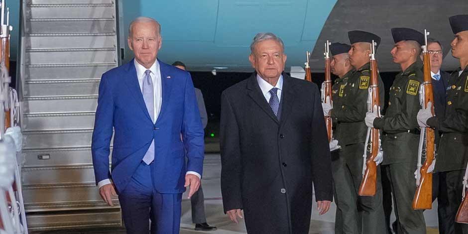 "Reunión promoverá prioridades compartidas"; Biden tras su arribo a México