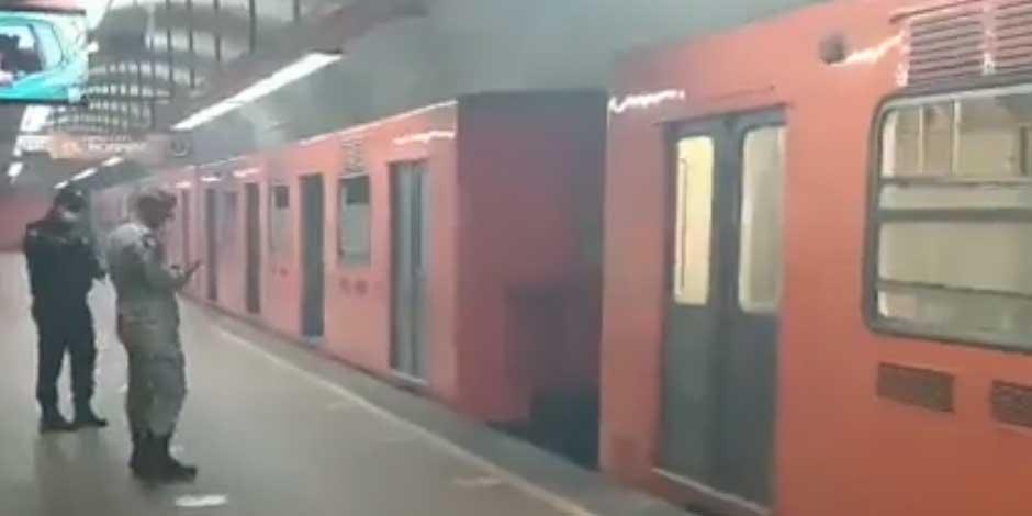 Reportan desprendimiento de vagón de la Línea 7 del Metro