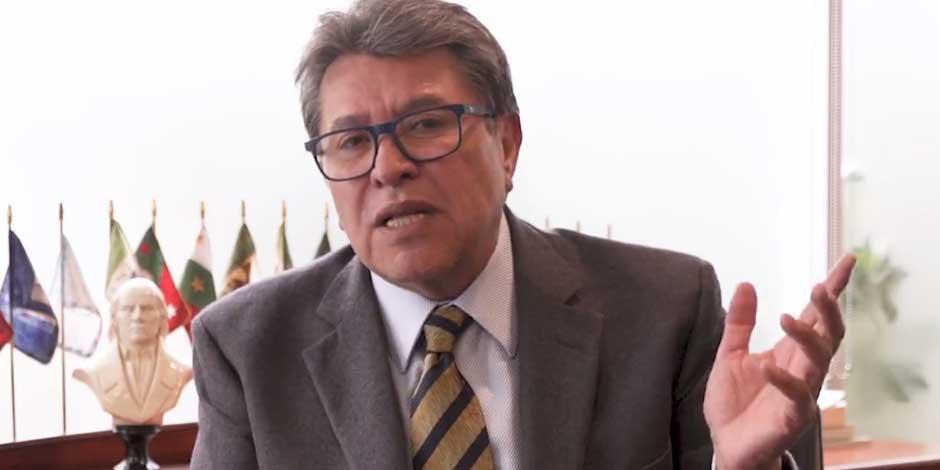 El senador de Morena, Ricardo Monreal, quien aspira a la Presidencia de la República en 2024