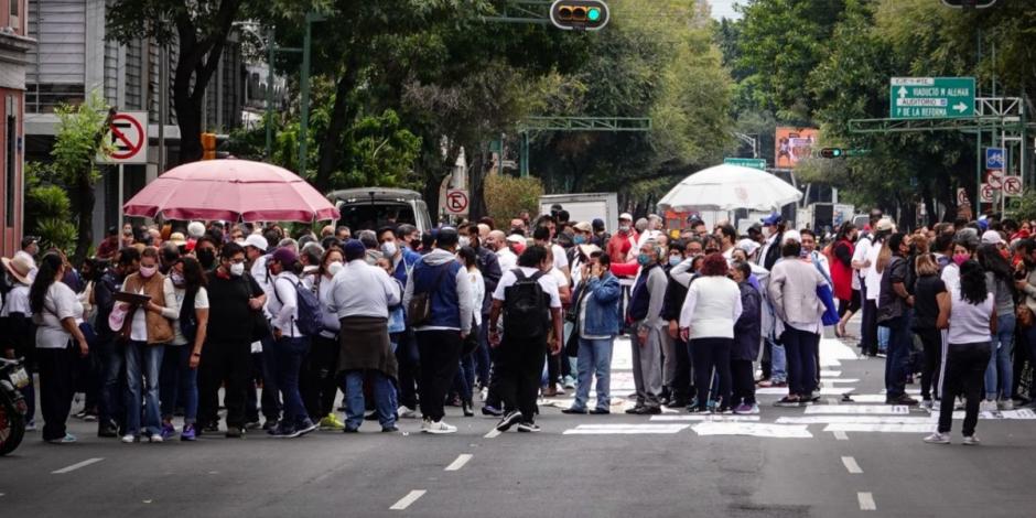 Manifestación en días recientes en la Ciudad de México.