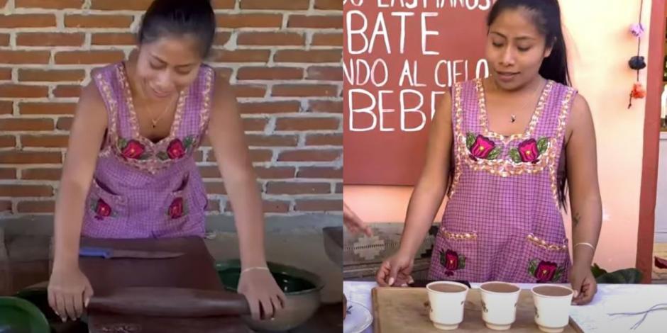Yalitza Aparicio enseña cómo preparar chocolate de Oaxaca