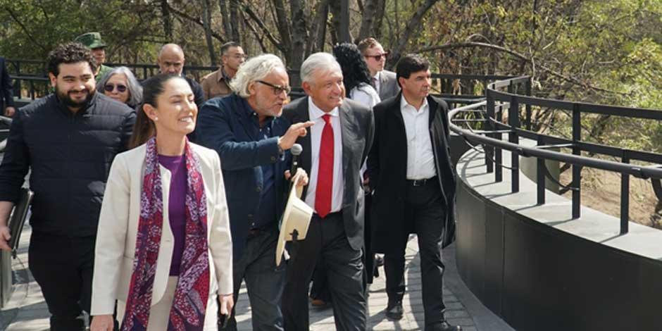 El Presidente, Andrés Manuel López Obrador y la jefa de Gobierno de la CDMX, Claudia Sheinbaum, inauguraron la Calzada Flotante de Chapultepec