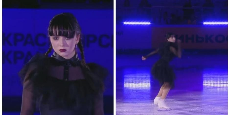 Kamila Valieva, deportista olímpica de patinaje artístico, en su participación en el Campeonato Ruso de Patinaje Artístico.