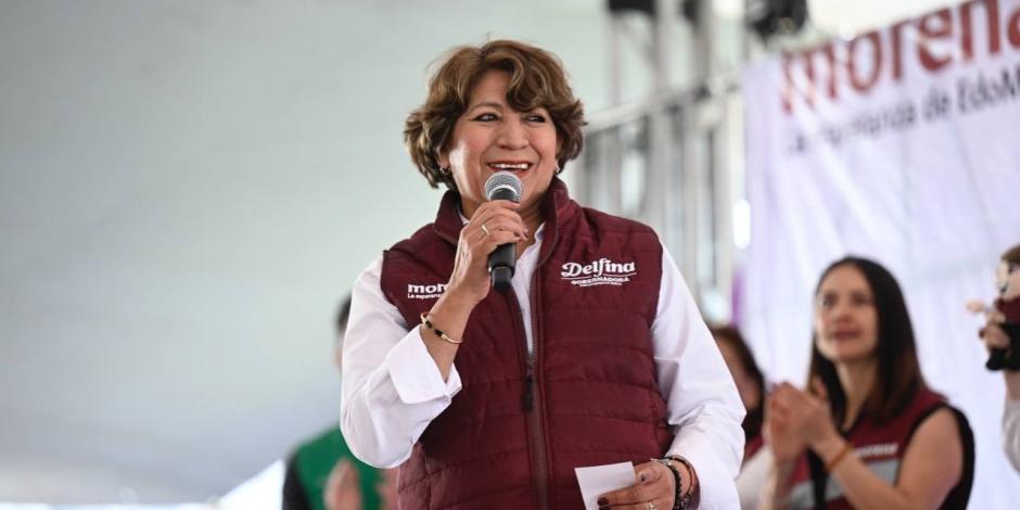 Delfina Gómez, precandidata de Morena a la gubernatura del Edomex.