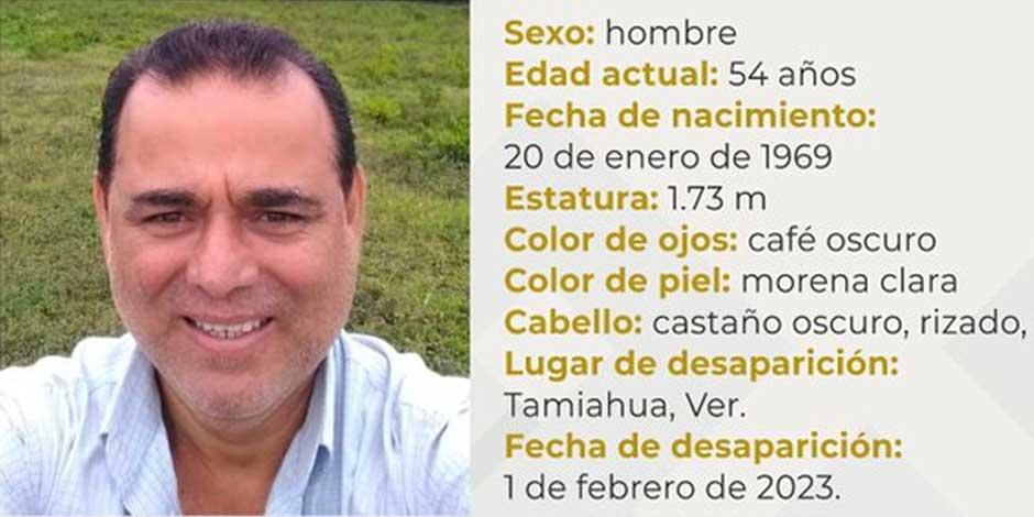 Julio César Gómez Obando está desaparecido desde el pasado 1 de febrero