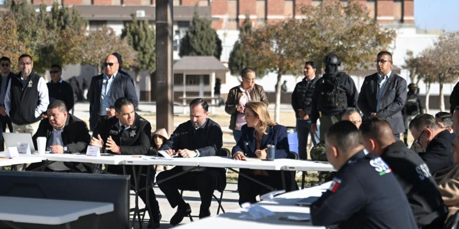 Para preservar la seguridad, la gobernadora de Chihuahua, Maru Campos, encabeza la Mesa de Seguridad en Ciudad Juárez, en la que se mostraron las detenciones, operativos y campañas de prevención del delito que se han realizado en el estado