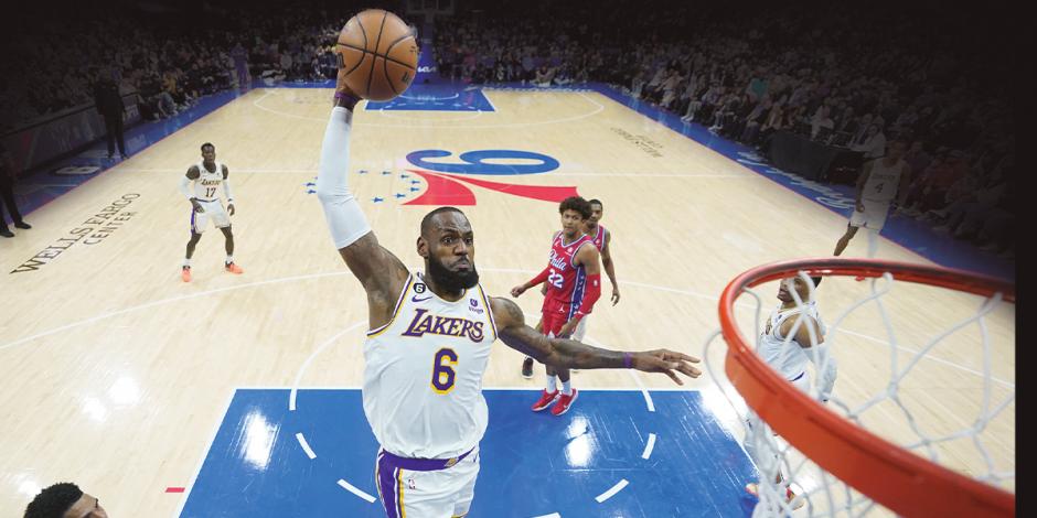 LeBron James · Equipo: Los Angeles Lakers · Dorsal: 6 · Posición: Alero · Estatura: 2.06 m · Peso: 113 kg · Edad: 38 · Experiencia: 20 años