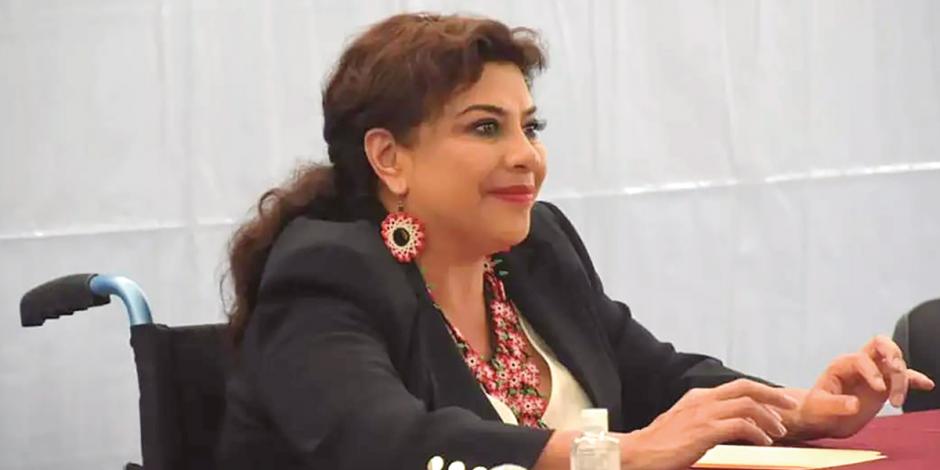 La alcaldesa de Iztapalapa, Clara Brugada Molina, quien ejerce una segunda gestión de manera consecutiva, en imagen difundida en sus redes sociales, ayer.