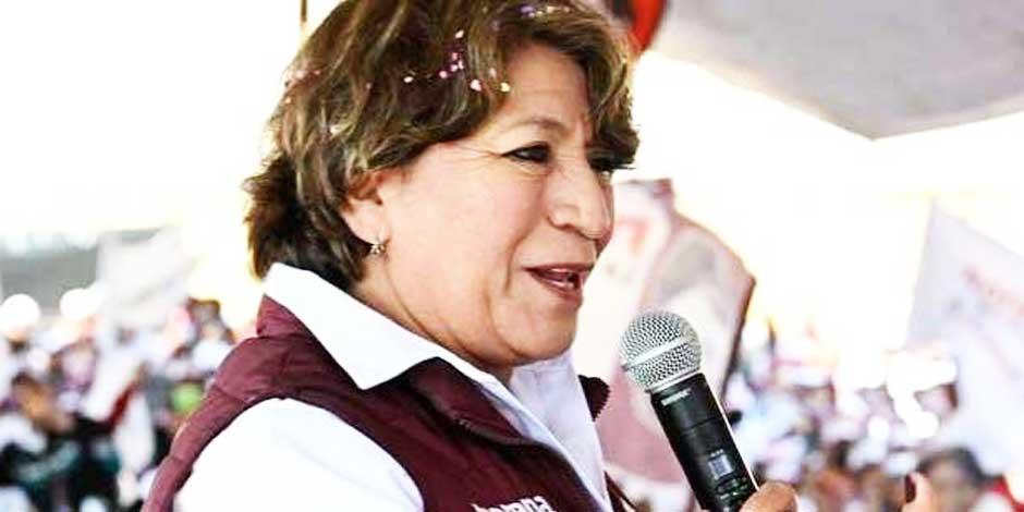 PAN interpone queja ante el INE por uso de recursos privados de Delfina Gómez