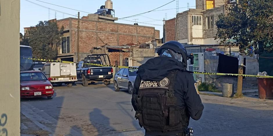 El elemento fue asesinado en la calle Quinta San Gabriel en Zacatecas, ayer.