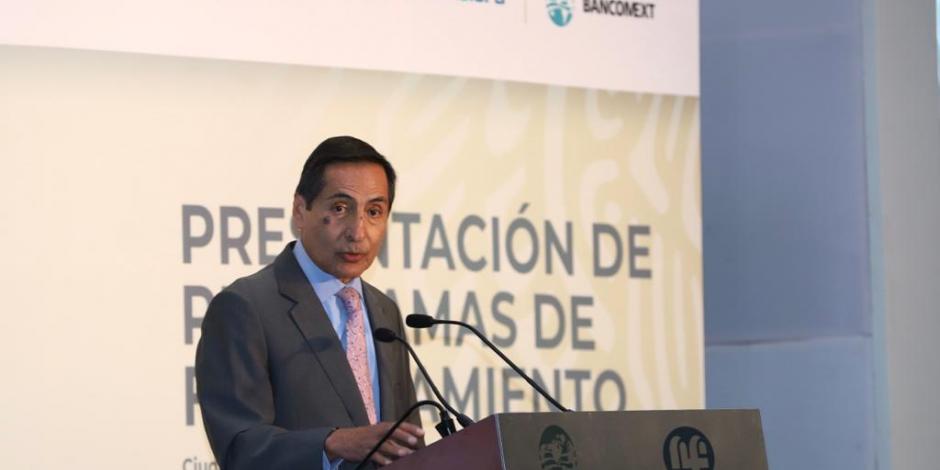 Rogelio Ramírez de la O, secretario de Hacienda y Crédito Público, encabezó un evento de Nafin y Bancomext, ayer.