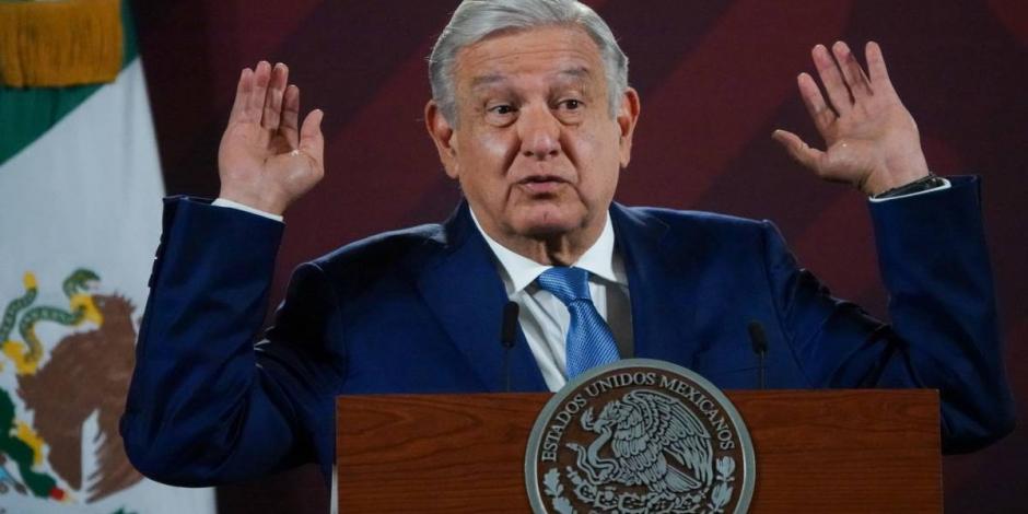El Presidente López Obrador ofreció conferencia este 14 de marzo del 2023, desde Palacio Nacional, en la Ciudad de México..