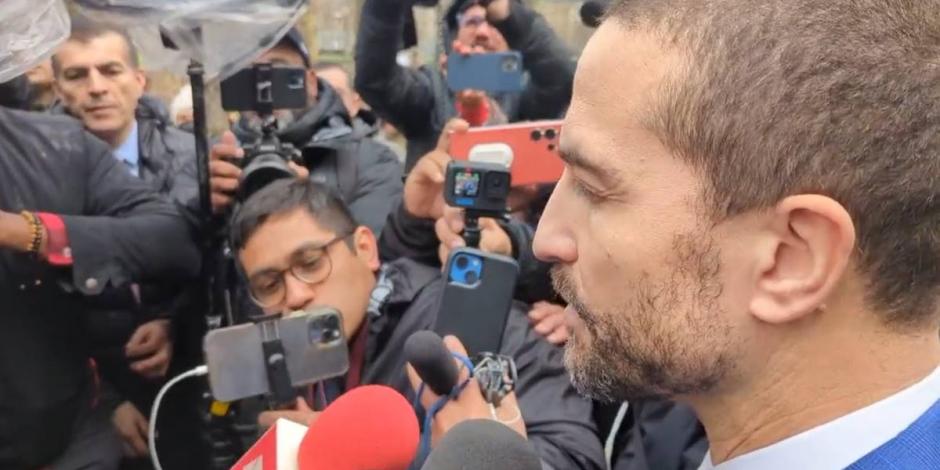 César de Castro, abogado de Genaro García Luna, en entrevista con medios.