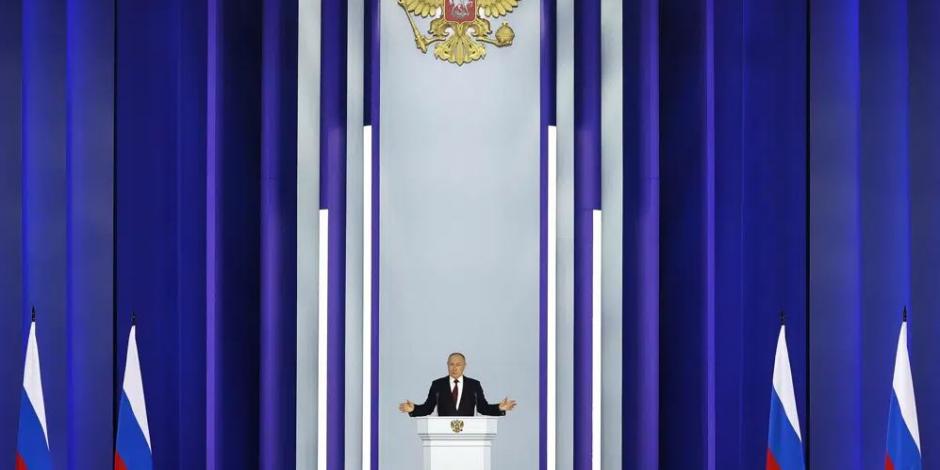 Vladimir Putin, durante su discurso del martes pasado.*Esta columna expresa el punto de vista de su autor, no necesariamente de La Razón.