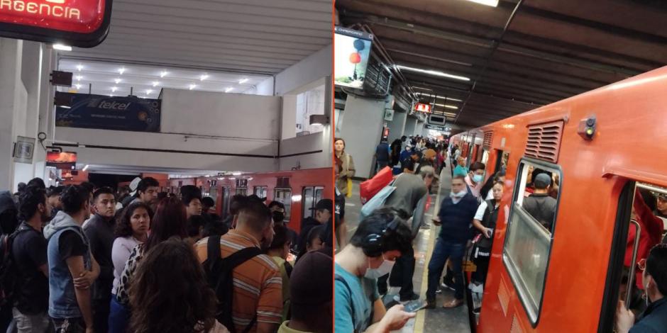 Línea 9 sufre fallas y usuarios reportan "colapso" del servicio en Metro