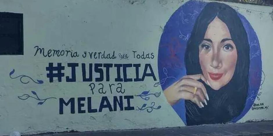 Mural en memoria de Melani, que fue pintado en Cuernavaca, Morelos, ayer.