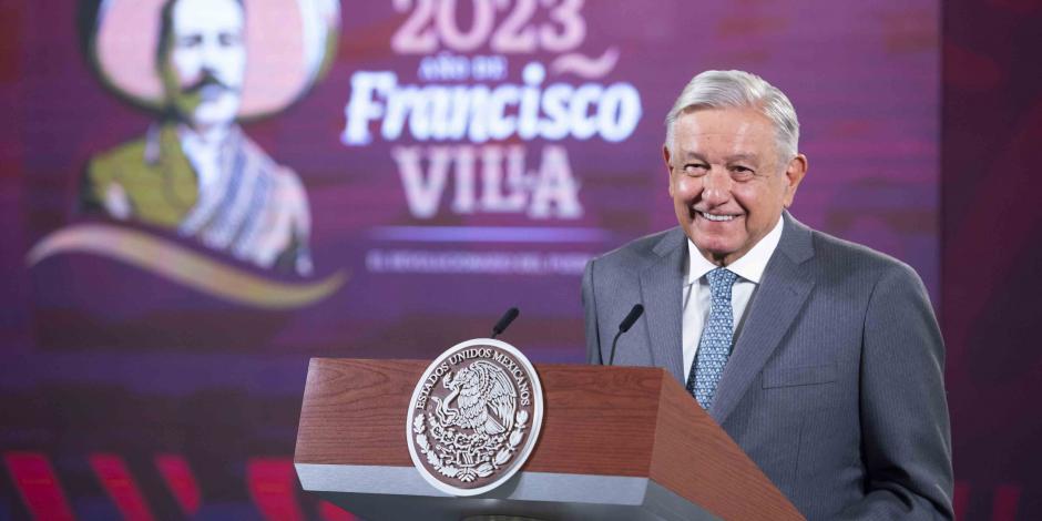 El Presidente Andrés Manuel López Obrador, en su conferencia matutina, ayer.
