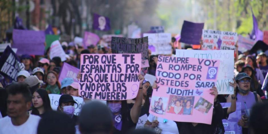 Marcha en la Ciudad de México el 8 de marzo del 2023.