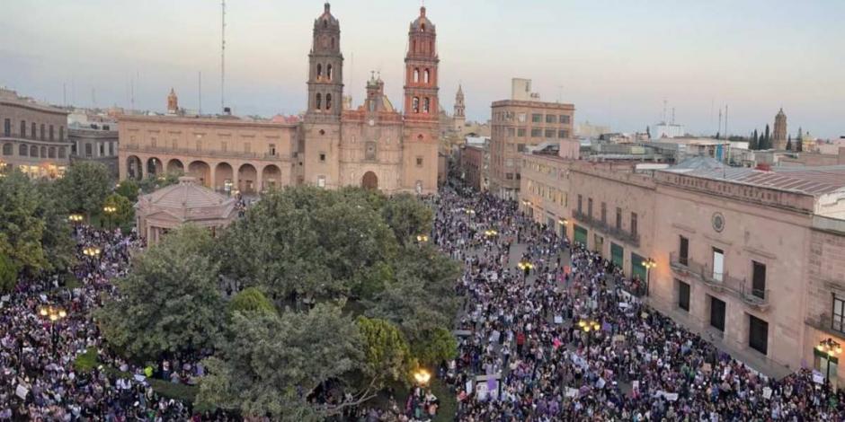Respeto, comprensión y diálogo ante marcha de mujeres, dice gobierno de San Luis Potosí.