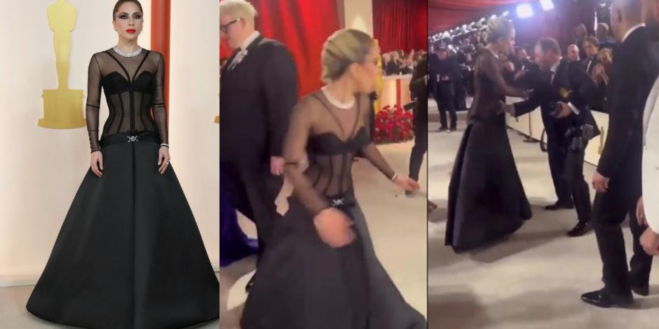 Lady Gaga ayuda a fotógrafo que se cayó en los Oscar 2023 por intentar captarla
