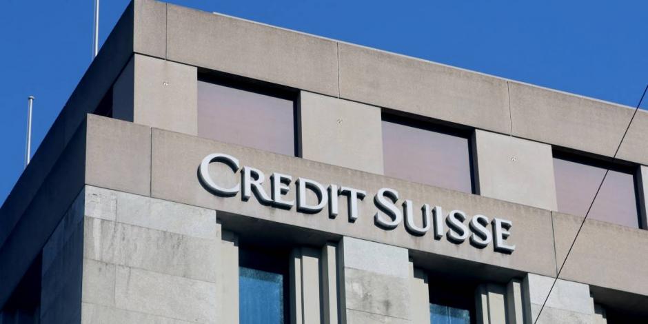 Credit Suisse, banco que registró caída de sus acciones este miércoles.