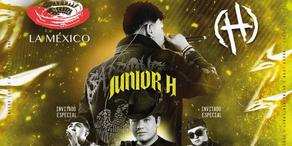 Imagen del cartel promocional del concierto de Junior H en CDMX