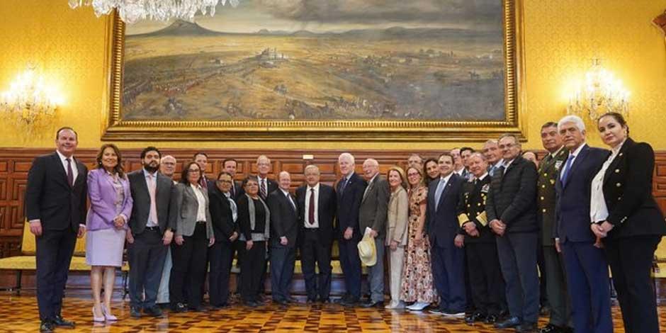AMLO destaca respeto mutuo en reunión con legisladores de EU en Palacio Nacional