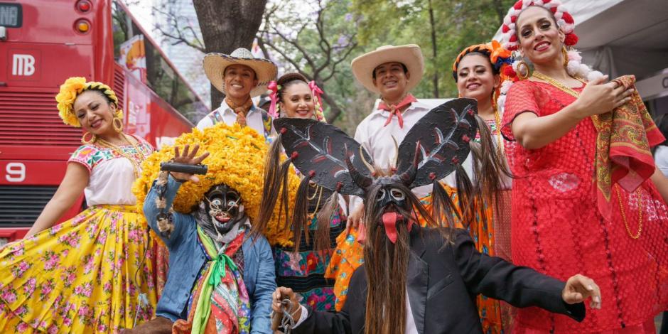 Inauguración del Festival Turístico de la capital sobre avenida Paseo de la Reforma con motivo de las actividades que ofrece el Tianguis Turístico 2023.