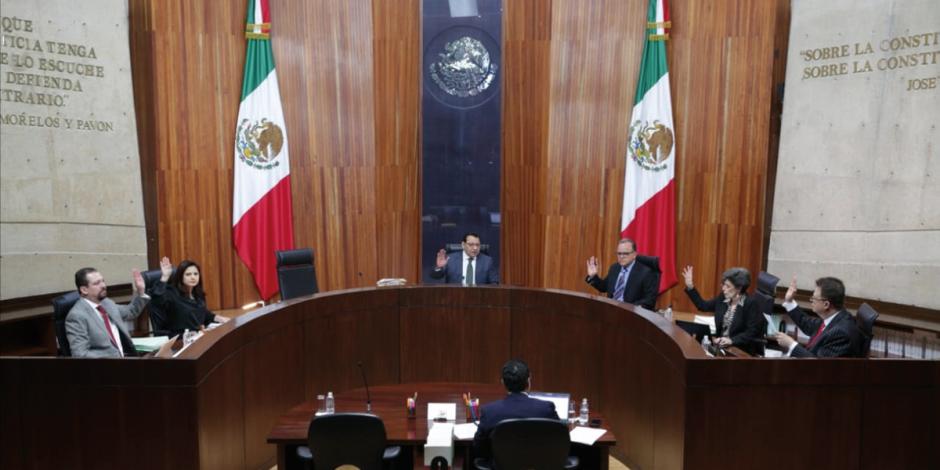 Sesión del Tribunal Electoral del Poder Judicial de la Federación.