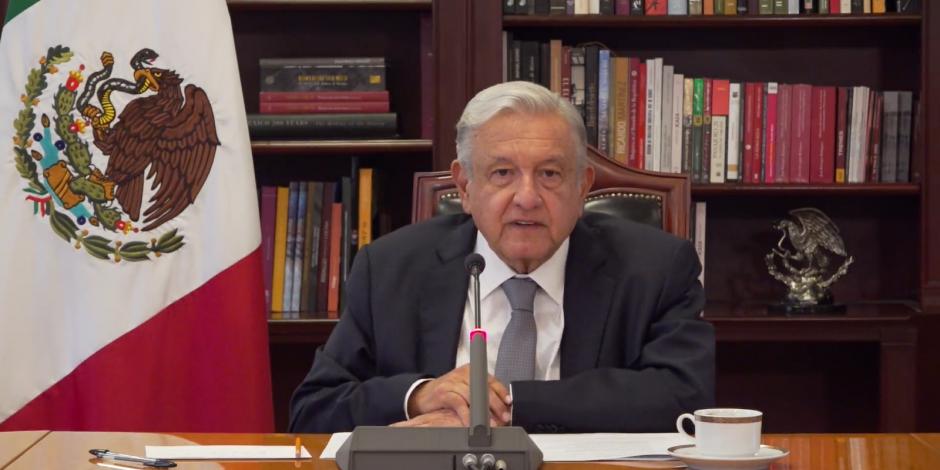 El Presidente López Obrador, durante su participación en la Cumbre, ayer.