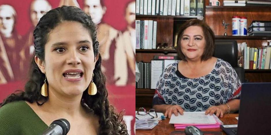 Bertha Alcalde felicita a Guadalupe Taddei, nueva presidenta del INE.