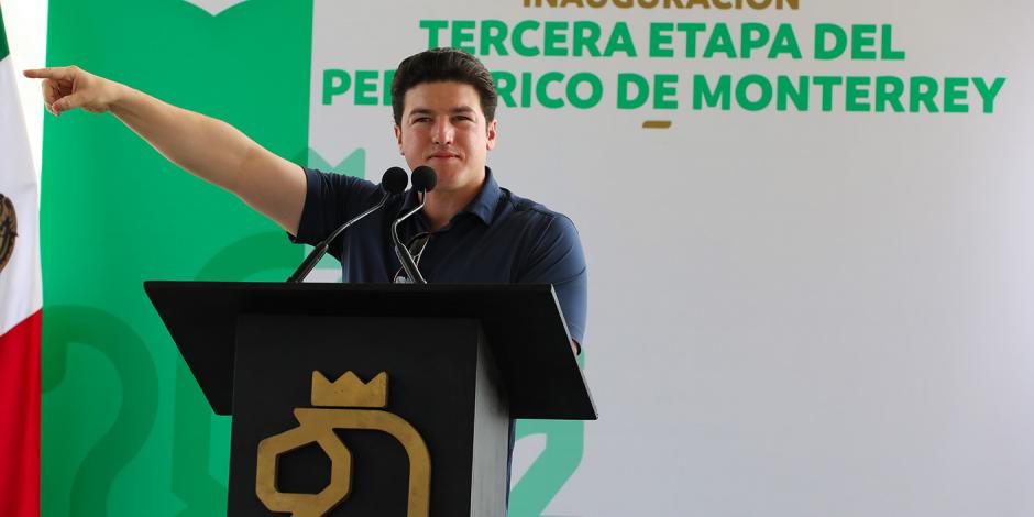 Samuel García, gobernador de Nuevo León, inaugura nuevo Periférico
