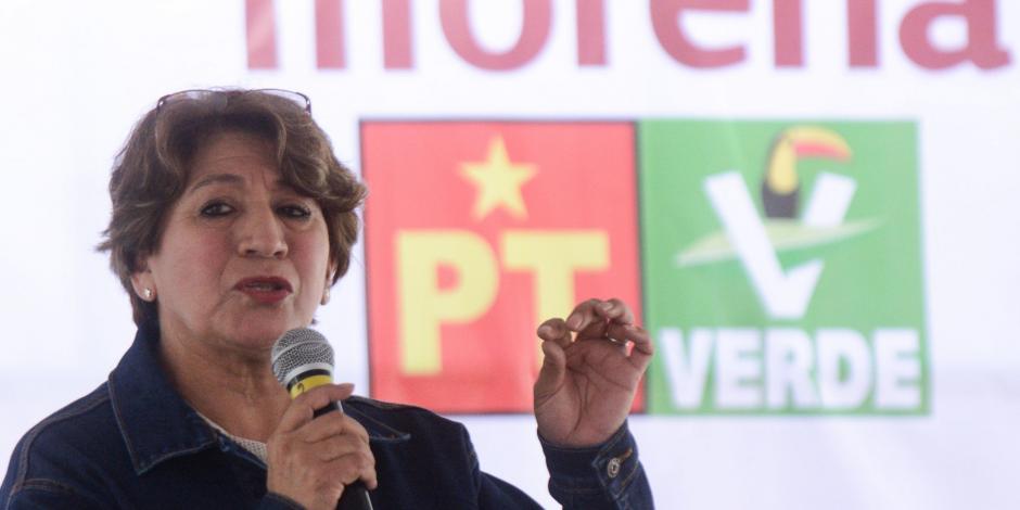 Delfina Gómez, candidata de Morena a la gobernatura del Estado de México.