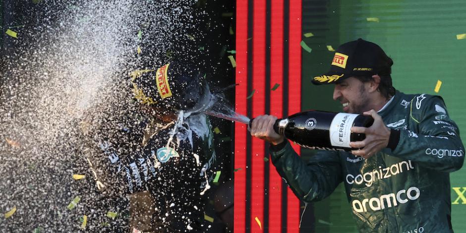 El ibérico celebra su podio el fin de semana en la Fórmula 1.
